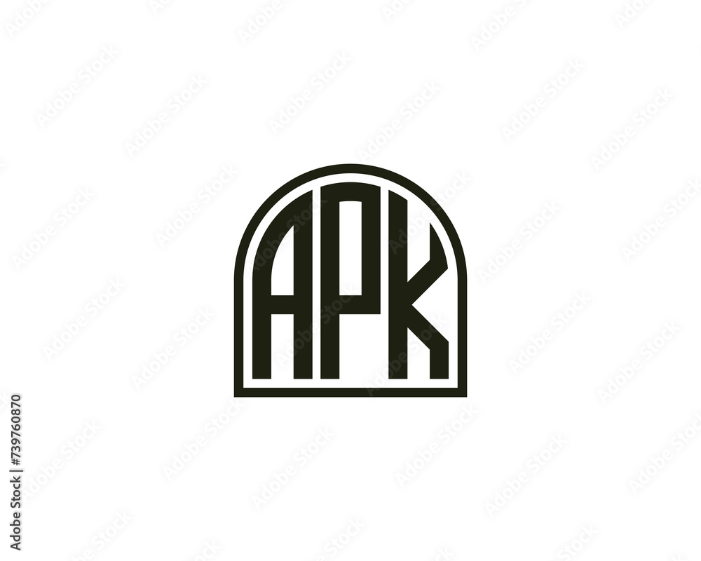 APK logo design vector template