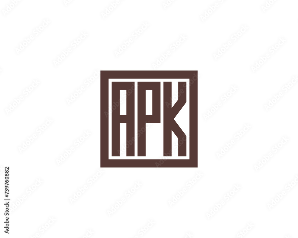 APK logo design vector template APK logo design vector template