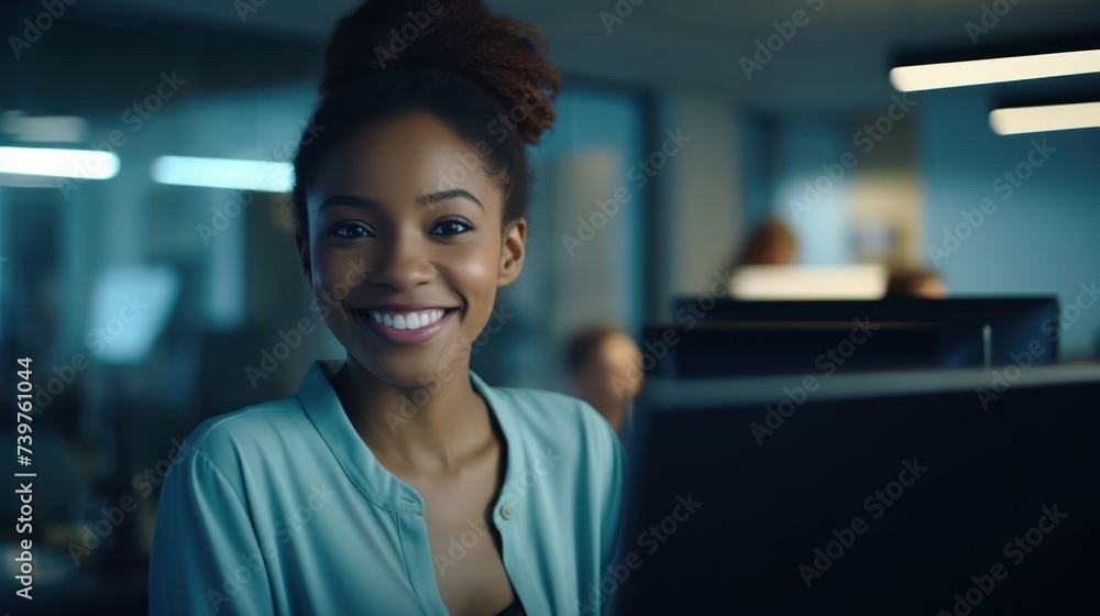Diverse team of young professionals is working in modern business company. Working day of an office worker. Business, consulting, and technology concept. Diverse team of young professionals is working in modern business company. Working day of an office worker. Business, consulting, and technology concept.