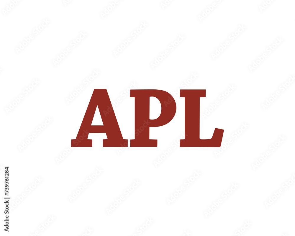 APL logo design vector template