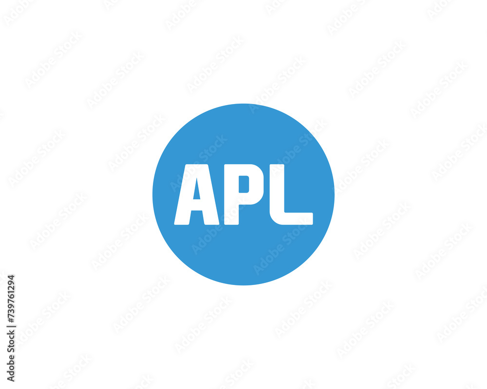 APL logo design vector template