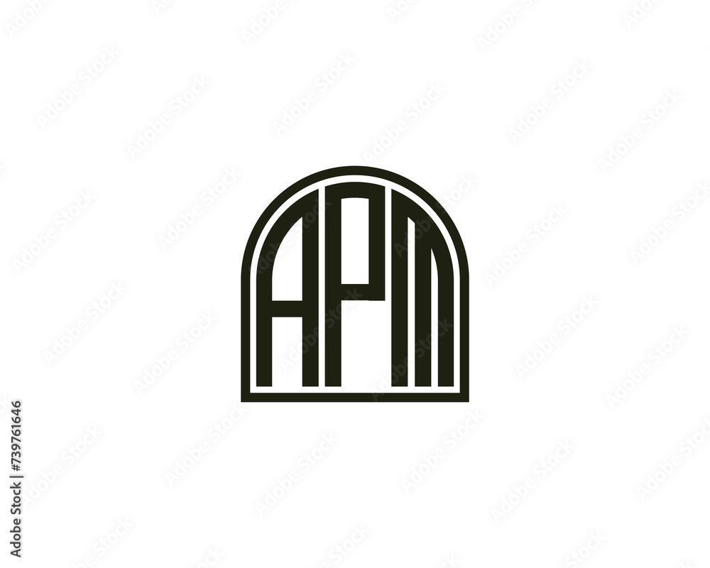 APM logo design vector template APM logo design vector template