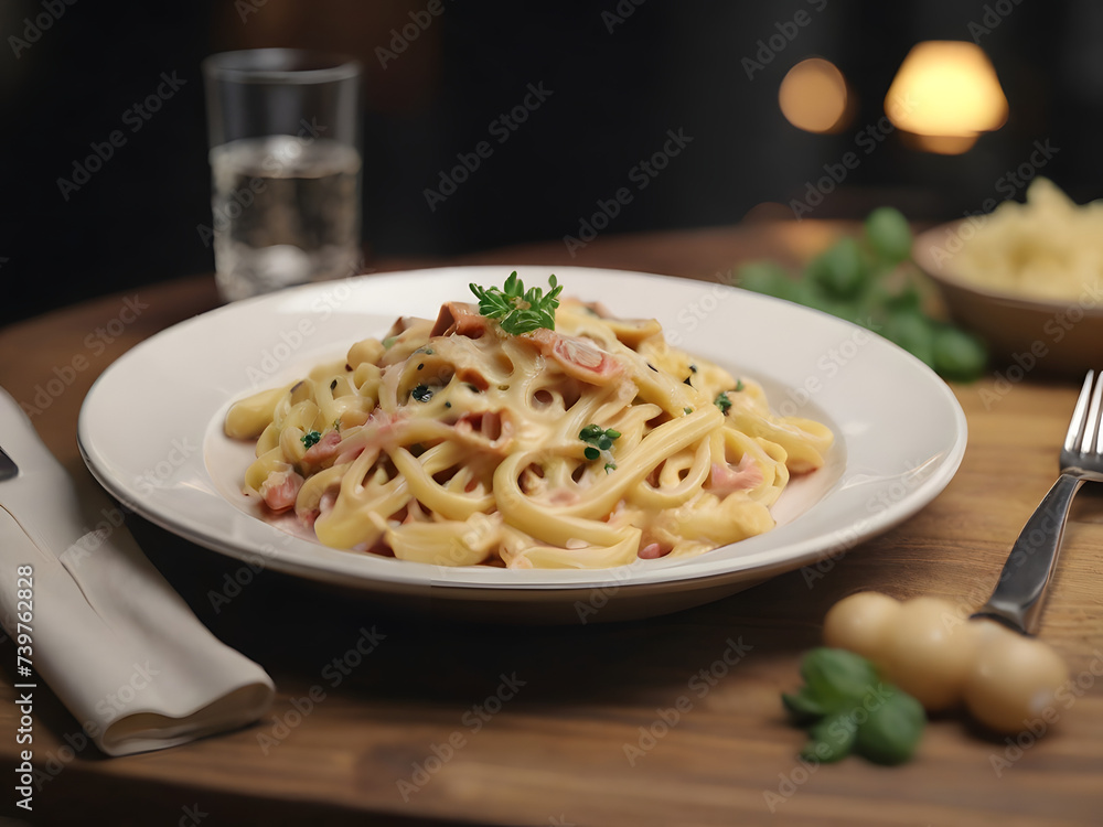 Illustration of Pasta Carbonara Illustration of Pasta Carbonara