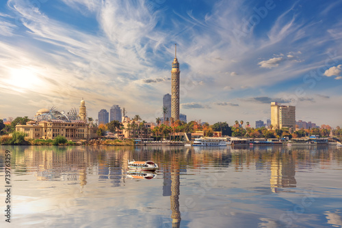 Cairo downtown on the Nile, Egypt