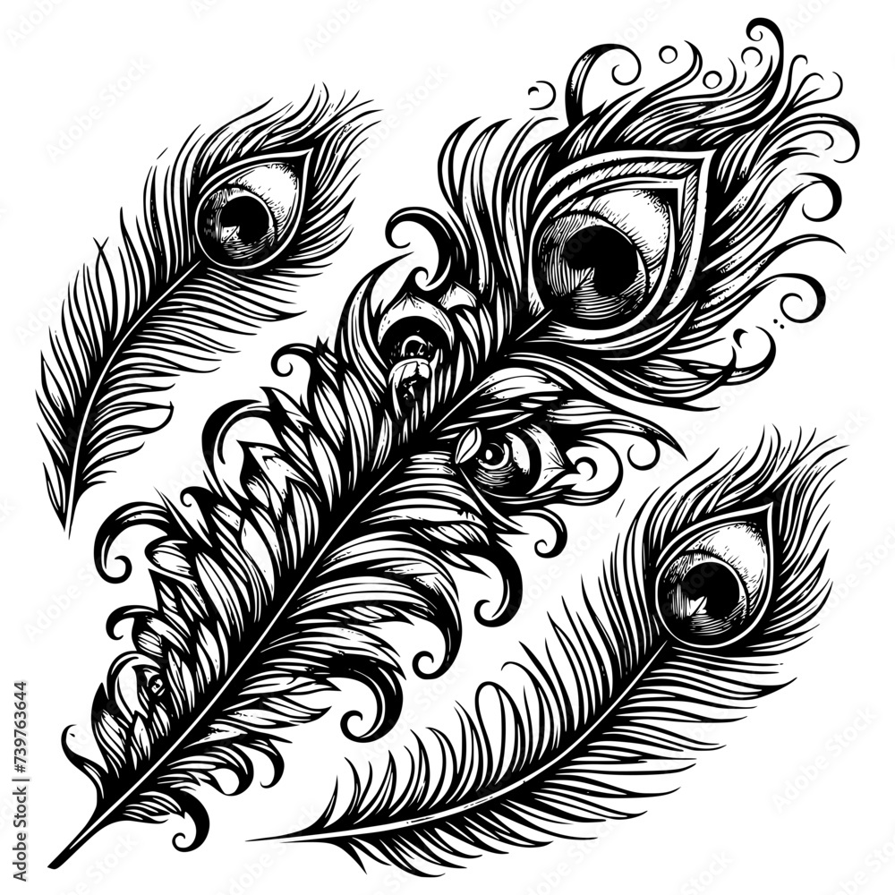 Obraz premium Peacock Tattoo