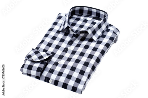 Luxury Checkered Shirt Isolated On Transparent Background