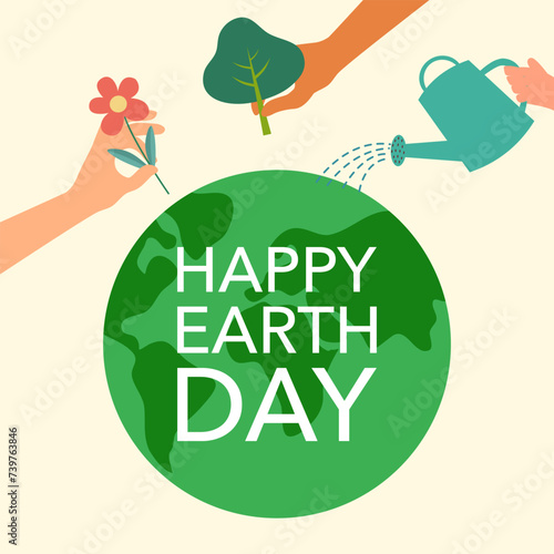 Earth Day. International Mother Earth Day. Environmental problems and environmental protection. Caring for Nature.