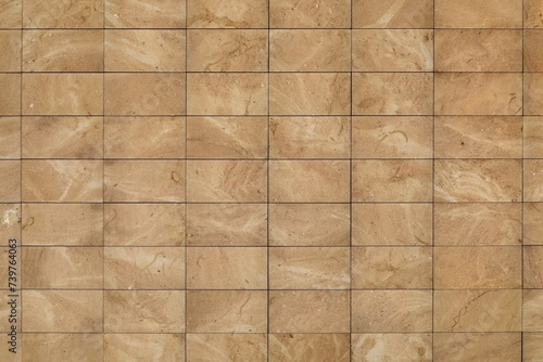 Fotografie Rectangle brown stone tiles for ventilated facade cladding
