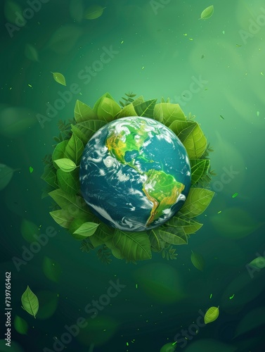 The earth day backgrpund concept poster, realistic, HD, copy space - generative ai