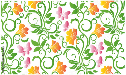 seamless pattern with flowers © Shumaila Malik