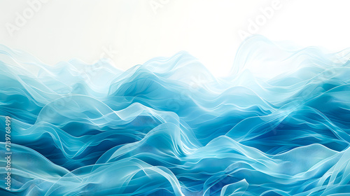 abstract sky blue background, sky blue waves background. Generative AI