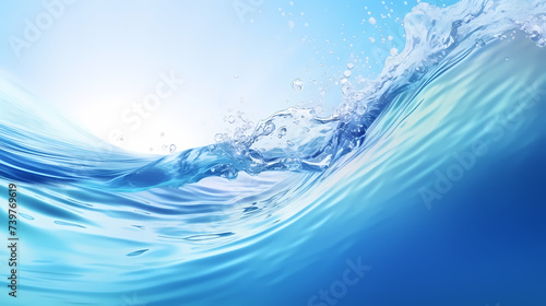 Water splash background, water attack impact and flutter in air explosion