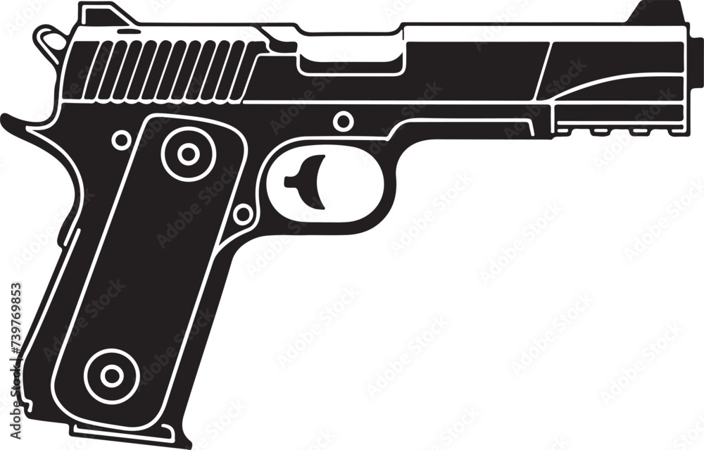 Gun shilhoutte ,illustration