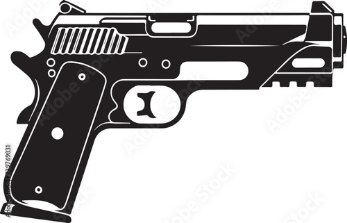 Gun shilhoutte ,illustration photo