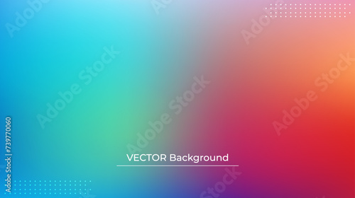 Smooth and blurry colorful gradient mesh background. Modern bright rainbow colors. Easy editable soft colored vector banner template. Premium quality