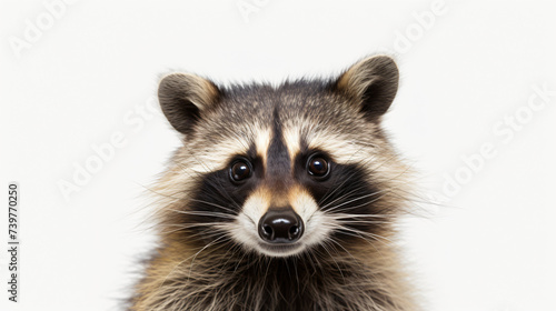 Portrait of a cute funny raccoon
