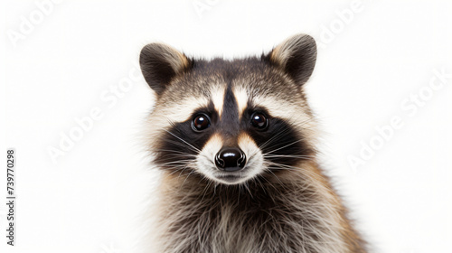 Portrait of a cute funny raccoon