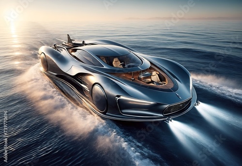 a yacht designed to look like a sports car
