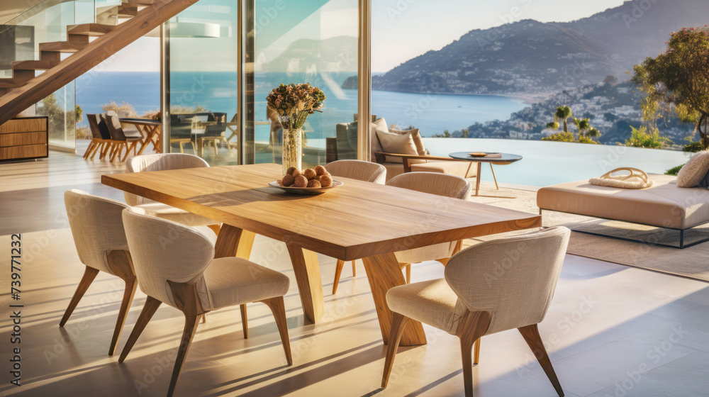 Dining Room with stunning sea view