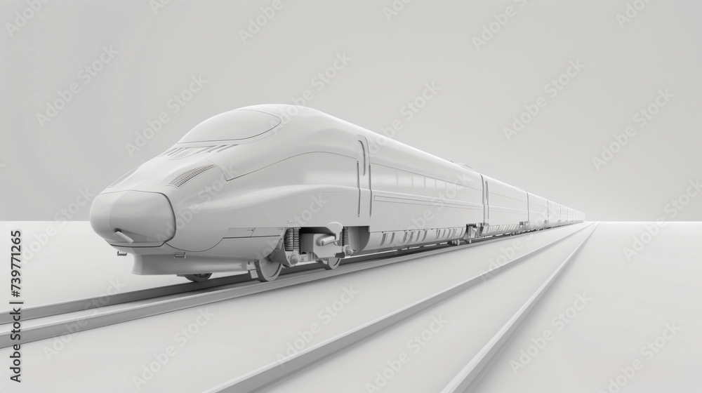 White high speed railway bullet train