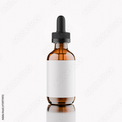 Amber Glass Dropper Bottle 60ml for Ecommerce Product Display photo