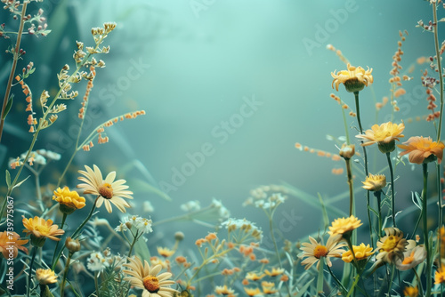 A slide Background showcasing the beauty and uniqueness of life. Nature and biodiversity. Background image. Created with Generative AI technology © Artem