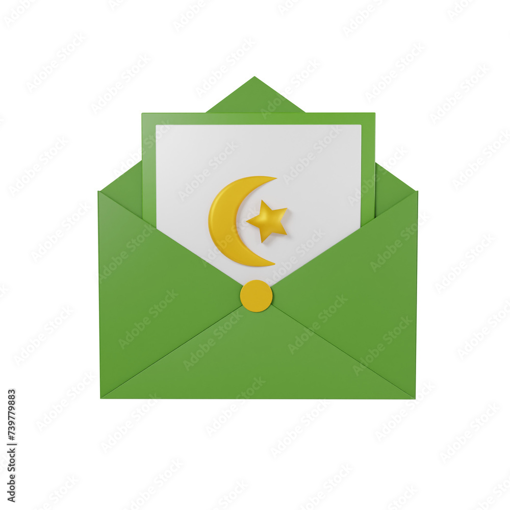 Eid mubarak 3d icon render clipart Eid mubarak 3d icon render clipart