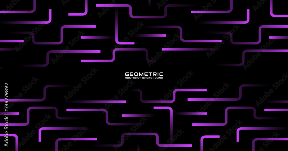 3D black purple stripe background overlap layer on dark space. Glowing lines shape effect decoration. Modern graphic design element future techno style concept for banner flyer, card cover or brochure 3D black purple stripe background overlap layer on dark space. Glowing lines shape effect decoration. Modern graphic design element future techno style concept for banner flyer, card cover or brochure