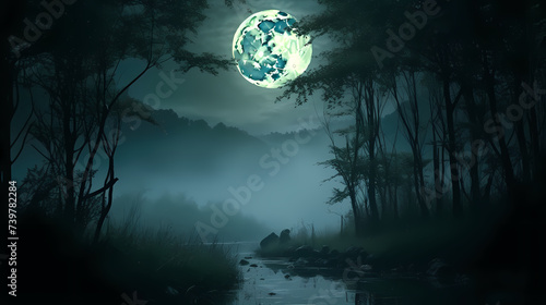 Full moon background, astronomy background © xuan