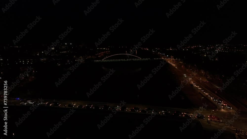 City of Angers, France, at night City of Angers, France, at night