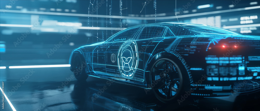 A sleek, futuristic car glides through the bustling city streets at night, its innovative design lighting up the urban landscape as it moves. A sleek, futuristic car glides through the bustling city streets at night, its innovative design lighting up the urban landscape as it moves.