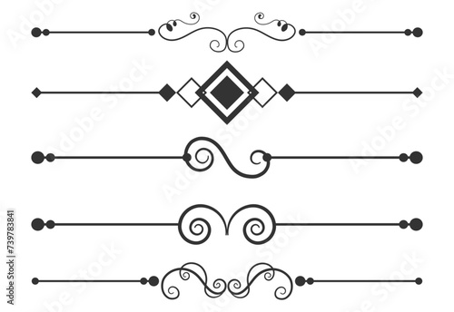 calligraphic border and divider element