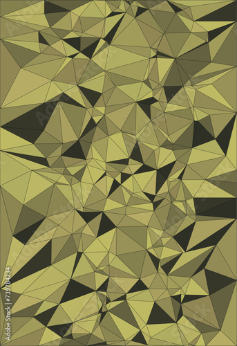 Green abstract textured polygonal background