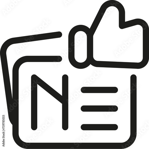 Contact Us Good News Icon in Light Style