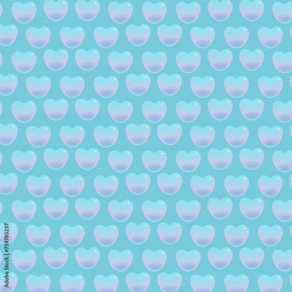 3D blue heart pattern 3D blue heart pattern