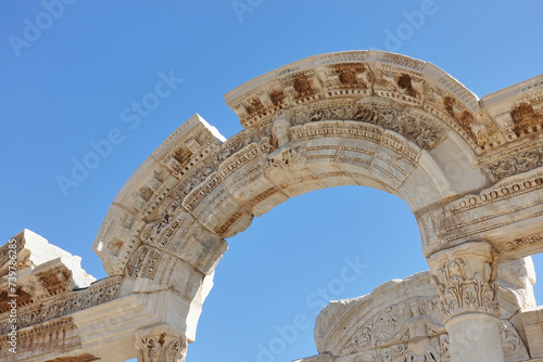 Celsus Library in Ephesus, Turkey photo