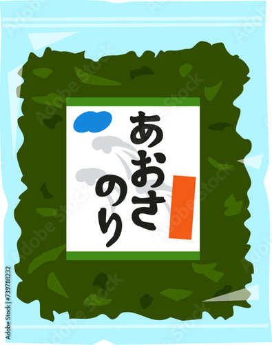 袋入りの乾燥あおさ海苔