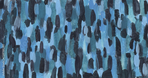 Blue background, blue stripes and spots, rhythms, sea, sky, water. watercolor background.