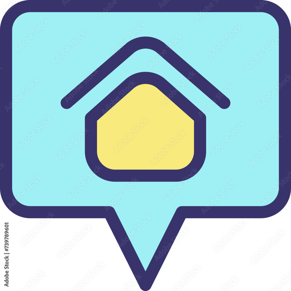 Contact Us Location Icon in Color Style Contact Us Location Icon in Color Style