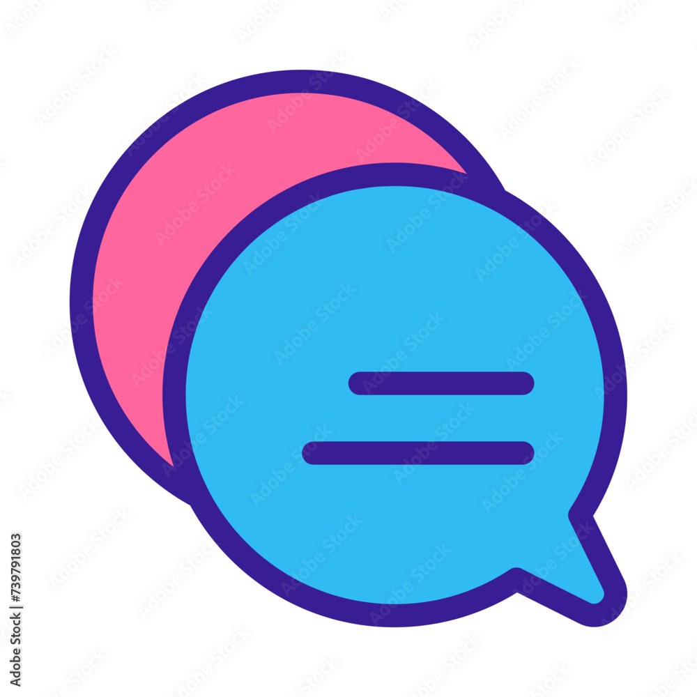Contact Us Chat Icon in Sticker Style