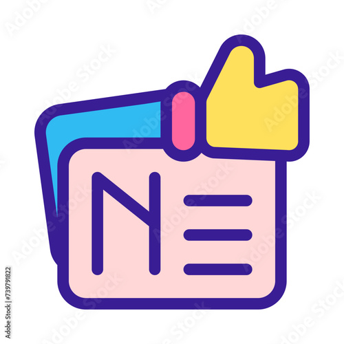 Contact Us Good News Icon in Sticker Style