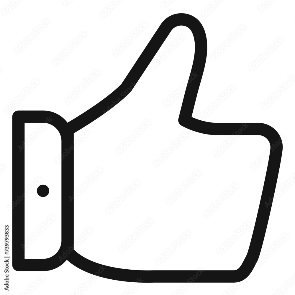 Customer Support Likes Icon in Light Style Customer Support Likes Icon in Light Style