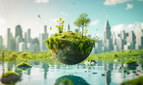 green planet earth , evironment conservation concept photo