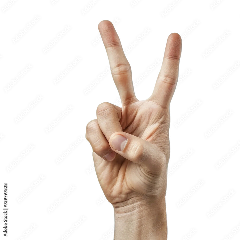 Peaceful Vibes: Hand Giving Peace Sign Gesture - Transparent Cutout, Isolated Harmony, Spreading Positive Energy in a Clean and Versatile Presentation Peaceful Vibes: Hand Giving Peace Sign Gesture - Transparent Cutout, Isolated Harmony, Spreading Positive Energy in a Clean and Versatile Presentation