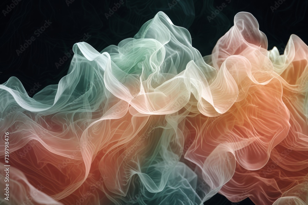 Naklejka premium abstract fractal background with waves