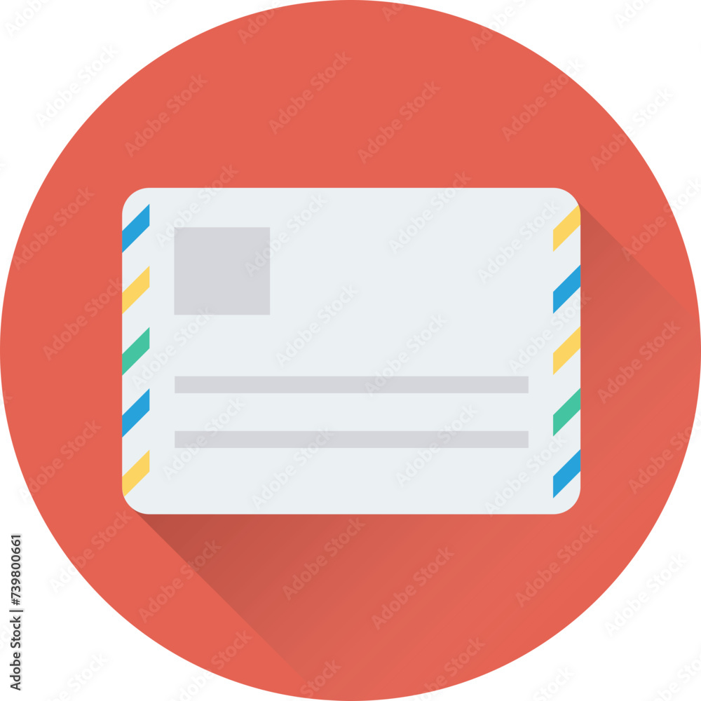 An icon of envelope flat vector An icon of envelope flat vector