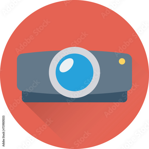 An icon of projector flat vector 