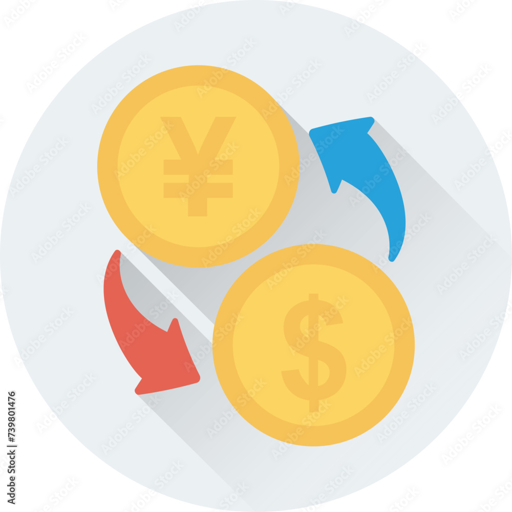 An icon of currency flat vector An icon of currency flat vector