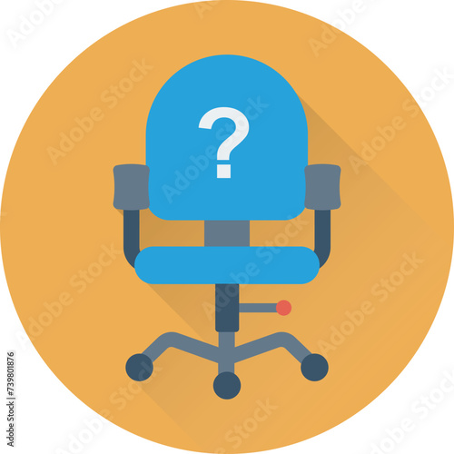 Modern flat round icon of vacancy 