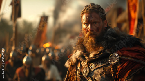 Bearded viking warrior